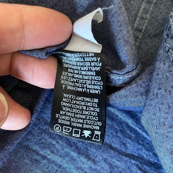 RW & Co. Tailored Fit Men's Patterned Button Up Long Sleeve Shirt Size XS - Picture 6 of 11